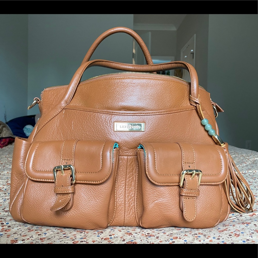 Lily jade leather diaper bag